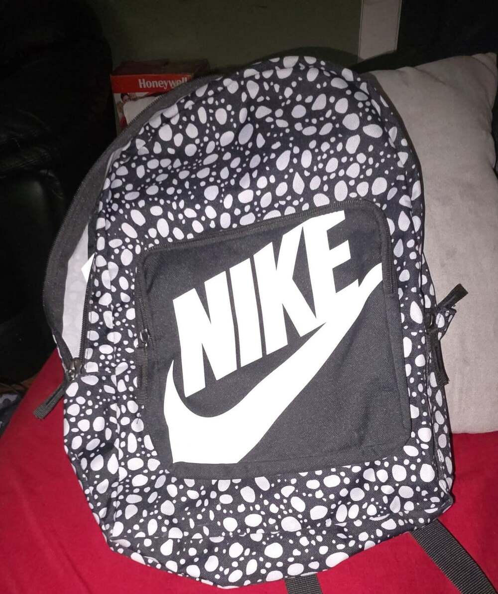 Nike Classic Kids Printed Black and White Dot Backpack CU8966-010
